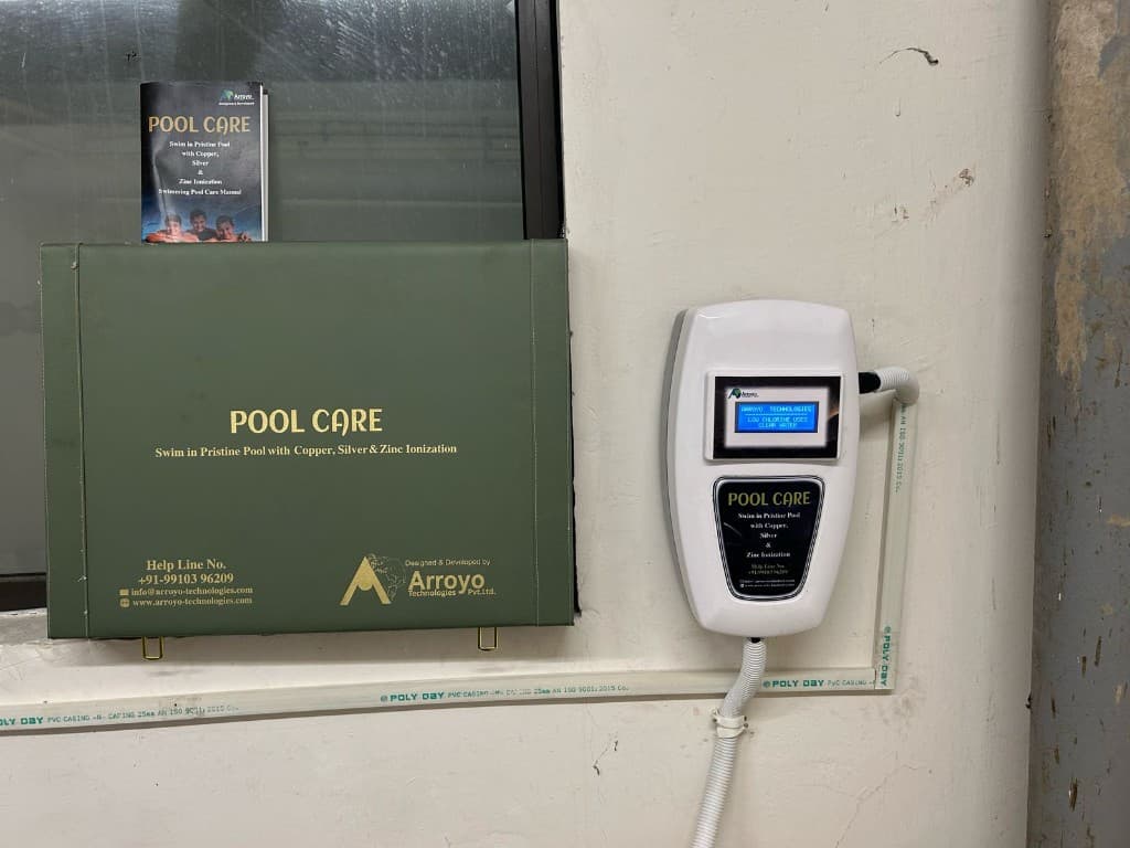 Installed pool controller and system hardware in a real project environment